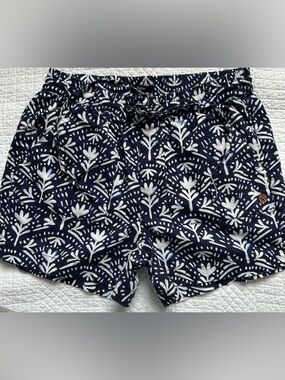 Hatley Navy and White Botanical Print Lounge Shorts